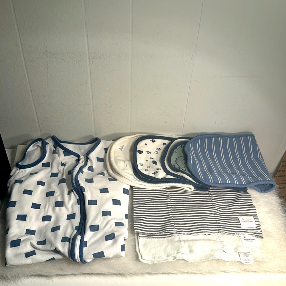 Gerber Burt’s bees carters bundle of burp cloths & 1 baby swaddler great shape